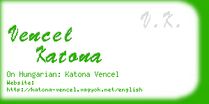 vencel katona business card